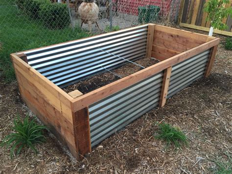 corrugated metal raised garden beds